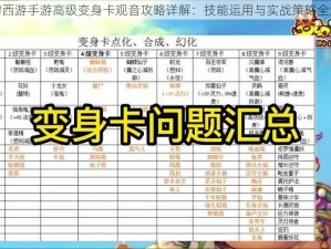 梦幻西游手游高级变身卡观音攻略详解：技能运用与实战策略全解析
