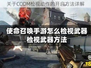 关于CODM检视动作的开启方法详解