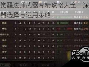 猎魂觉醒法师武器专精攻略大全：深度解析武器选择与运用策略