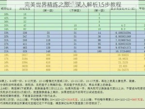 完美世界精炼之旅：深入解析15步教程