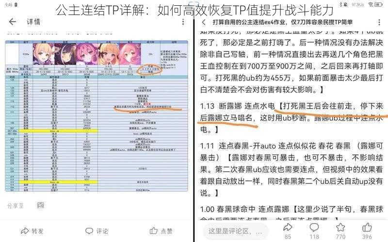 公主连结TP详解：如何高效恢复TP值提升战斗能力