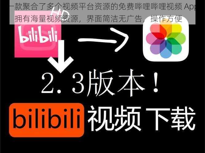 一款聚合了多个视频平台资源的免费哔哩哔哩视频 App，拥有海量视频资源，界面简洁无广告，操作方便