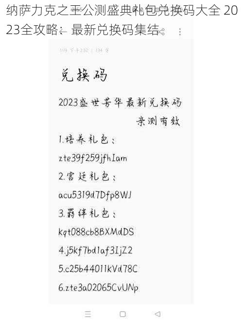 纳萨力克之王公测盛典礼包兑换码大全 2023全攻略：最新兑换码集结