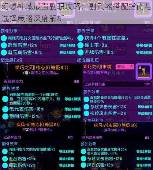 幻想神域最强副职攻略：副武器搭配指南与选择策略深度解析