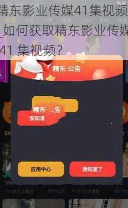 精东影业传媒41集视频_如何获取精东影业传媒 41 集视频？