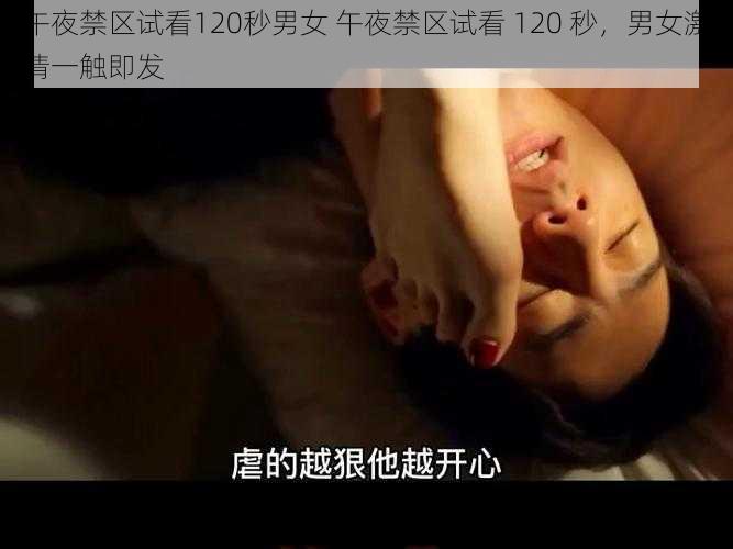 午夜禁区试看120秒男女 午夜禁区试看 120 秒，男女激情一触即发