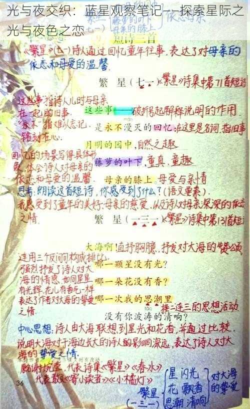 光与夜交织：蓝星观察笔记——探索星际之光与夜色之恋