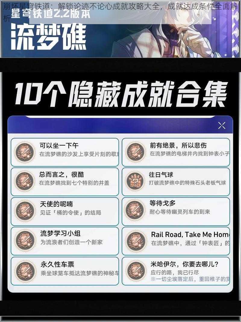 崩坏星穹铁道：解锁论迹不论心成就攻略大全，成就达成条件全面解析