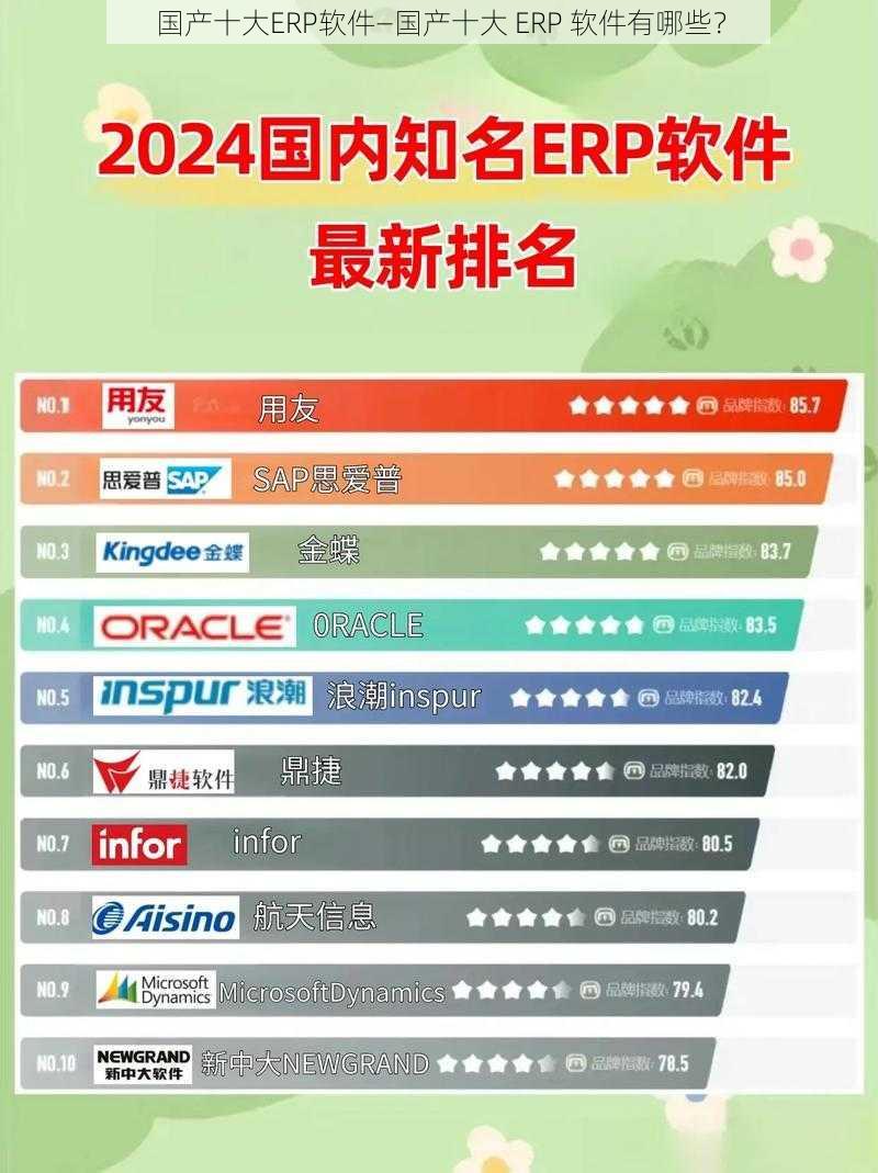 国产十大ERP软件—国产十大 ERP 软件有哪些？