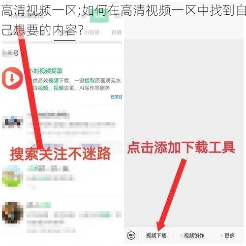 高清视频一区;如何在高清视频一区中找到自己想要的内容？