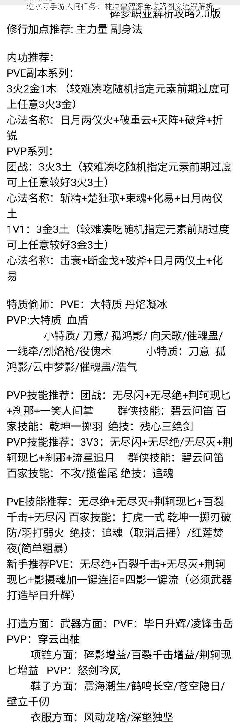 逆水寒手游人间任务：林冲鲁智深全攻略图文流程解析