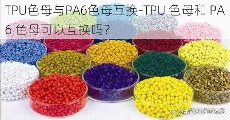 TPU色母与PA6色母互换-TPU 色母和 PA6 色母可以互换吗？