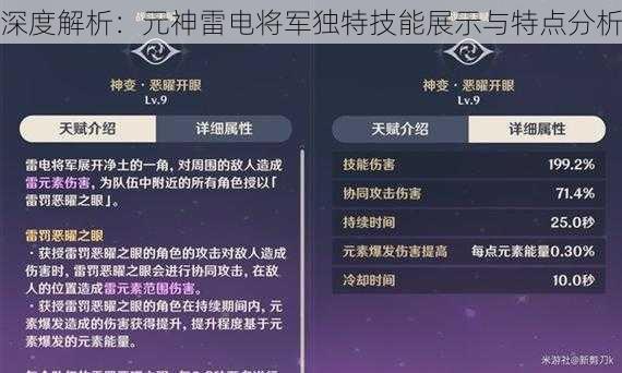 深度解析：元神雷电将军独特技能展示与特点分析