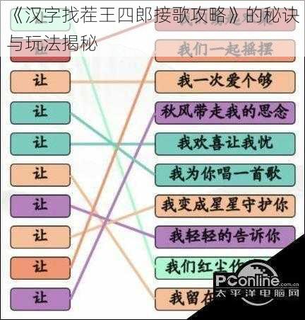 《汉字找茬王四郎接歌攻略》的秘诀与玩法揭秘