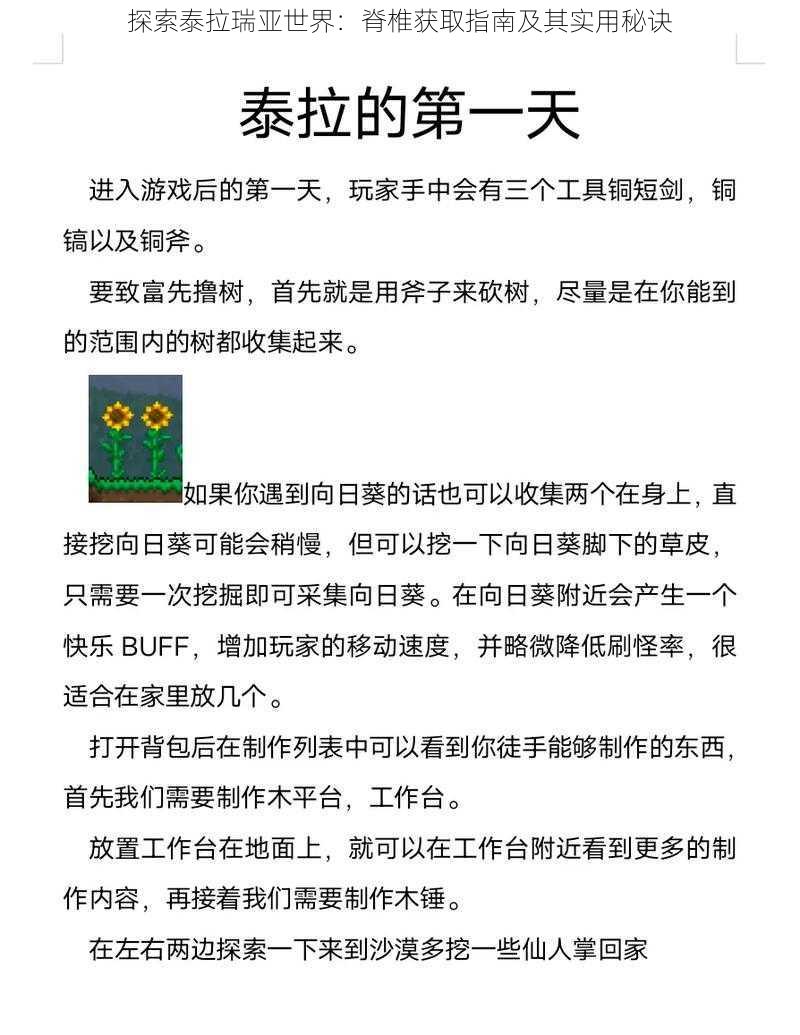 探索泰拉瑞亚世界：脊椎获取指南及其实用秘诀