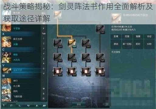 战斗策略揭秘：剑灵阵法书作用全面解析及获取途径详解